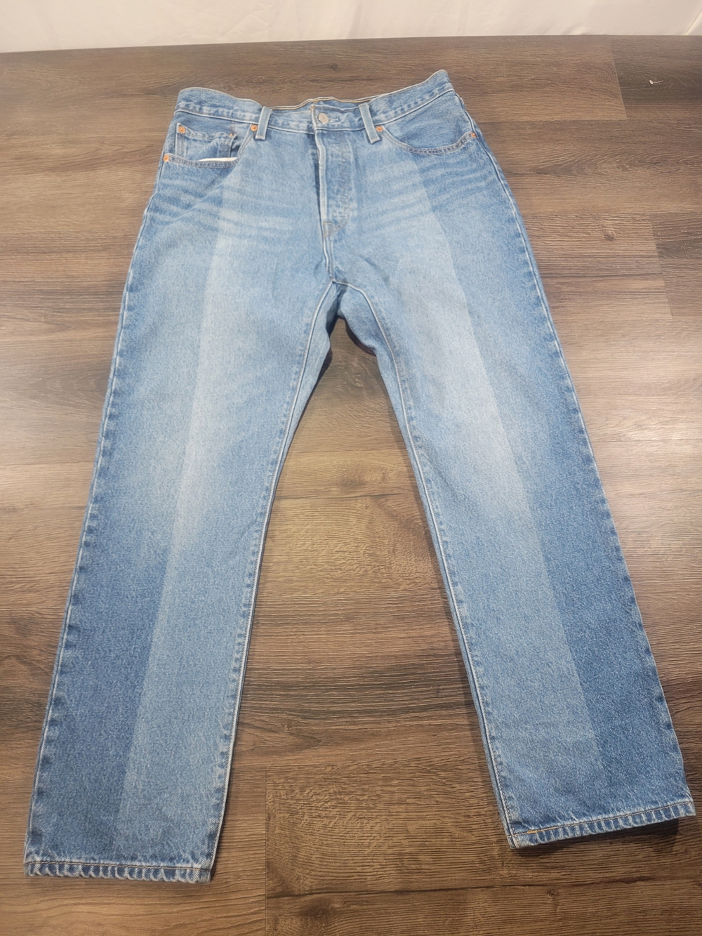 Levi Strauss & Co. 501 women Blue Denim Jeans Straight Leg Button Fly 5-Pocket